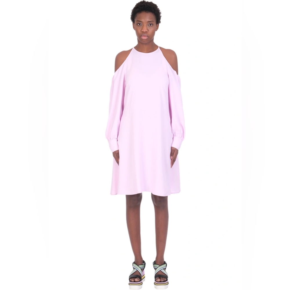 STELLA MCCARTNEY Cold Shoulder Long Sleeve Dress Rose Pink IT 40 US 6 Org $1,395